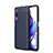 Custodia Silicone Morbida In Pelle Cover S04 per Huawei P Smart Pro (2019) Blu