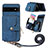 Custodia Silicone Morbida In Pelle Cover SD1 per Google Pixel 6a 5G Blu