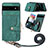 Custodia Silicone Morbida In Pelle Cover SD1 per Google Pixel 6a 5G Verde