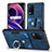 Custodia Silicone Morbida In Pelle Cover SD1 per Realme 8 5G Blu