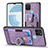 Custodia Silicone Morbida In Pelle Cover SD1 per Realme C21Y Lavanda