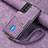 Custodia Silicone Morbida In Pelle Cover SD1 per Samsung Galaxy S24 5G Lavanda