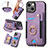 Custodia Silicone Morbida In Pelle Cover SD12 per Apple iPhone 13 Lavanda