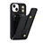 Custodia Silicone Morbida In Pelle Cover SD14 per Apple iPhone 15