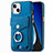 Custodia Silicone Morbida In Pelle Cover SD16 per Apple iPhone 14 Blu