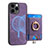 Custodia Silicone Morbida In Pelle Cover SD17 per Apple iPhone 14 Pro Max Lavanda