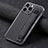 Custodia Silicone Morbida In Pelle Cover SD2 per Apple iPhone 14 Pro Max Nero