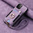 Custodia Silicone Morbida In Pelle Cover SD2 per Apple iPhone 15 Pro Lavanda