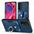 Custodia Silicone Morbida In Pelle Cover SD2 per Oppo A93 5G Blu