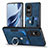 Custodia Silicone Morbida In Pelle Cover SD2 per Oppo Reno10 Pro 5G Blu