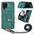 Custodia Silicone Morbida In Pelle Cover SD2 per Samsung Galaxy A12 Verde
