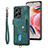 Custodia Silicone Morbida In Pelle Cover SD2 per Xiaomi Redmi Note 12 4G Verde