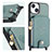 Custodia Silicone Morbida In Pelle Cover SD4 per Apple iPhone 15