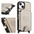 Custodia Silicone Morbida In Pelle Cover SD4 per Apple iPhone 15
