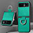 Custodia Silicone Morbida In Pelle Cover SD4 per Motorola Moto Razr 40 5G Verde