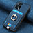 Custodia Silicone Morbida In Pelle Cover SD4 per Oppo A16s Blu
