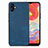 Custodia Silicone Morbida In Pelle Cover SD4 per Samsung Galaxy A04E Blu