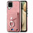 Custodia Silicone Morbida In Pelle Cover SD4 per Samsung Galaxy A12 Nacho Rosa
