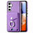 Custodia Silicone Morbida In Pelle Cover SD4 per Samsung Galaxy A14 4G Viola