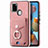 Custodia Silicone Morbida In Pelle Cover SD4 per Samsung Galaxy A21s Rosa