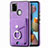 Custodia Silicone Morbida In Pelle Cover SD4 per Samsung Galaxy A21s Viola