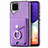 Custodia Silicone Morbida In Pelle Cover SD4 per Samsung Galaxy A22 4G Viola