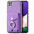 Custodia Silicone Morbida In Pelle Cover SD4 per Samsung Galaxy A22 5G Viola