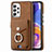 Custodia Silicone Morbida In Pelle Cover SD4 per Samsung Galaxy A23 4G Marrone