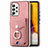 Custodia Silicone Morbida In Pelle Cover SD4 per Samsung Galaxy A72 5G Rosa