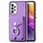 Custodia Silicone Morbida In Pelle Cover SD4 per Samsung Galaxy A73 5G Viola