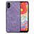 Custodia Silicone Morbida In Pelle Cover SD4 per Samsung Galaxy F04 Viola