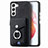 Custodia Silicone Morbida In Pelle Cover SD4 per Samsung Galaxy S21 FE 5G Nero