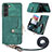 Custodia Silicone Morbida In Pelle Cover SD4 per Samsung Galaxy S22 Plus 5G Verde