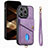 Custodia Silicone Morbida In Pelle Cover SD5 per Apple iPhone 13 Pro Lavanda