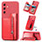 Custodia Silicone Morbida In Pelle Cover SD5 per Samsung Galaxy A34 5G Rosso