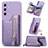 Custodia Silicone Morbida In Pelle Cover SD5 per Samsung Galaxy A34 5G Viola