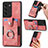 Custodia Silicone Morbida In Pelle Cover SD5 per Samsung Galaxy S21 FE 5G Rosa