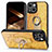 Custodia Silicone Morbida In Pelle Cover SD6 per Apple iPhone 13 Giallo