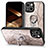 Custodia Silicone Morbida In Pelle Cover SD6 per Apple iPhone 13 Marrone Chiaro
