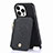 Custodia Silicone Morbida In Pelle Cover SD7 per Apple iPhone 13 Pro Nero