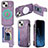 Custodia Silicone Morbida In Pelle Cover SD8 per Apple iPhone 14 Plus Lavanda