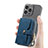 Custodia Silicone Morbida In Pelle Cover SD8 per Apple iPhone 15 Pro Blu