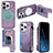 Custodia Silicone Morbida In Pelle Cover SD9 per Apple iPhone 13 Pro Max Lavanda