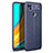 Custodia Silicone Morbida In Pelle Cover WL1 per Xiaomi Redmi 9 India Blu