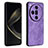 Custodia Silicone Morbida In Pelle Cover YZ1 per Oppo Find X7 Ultra 5G Lavanda