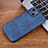 Custodia Silicone Morbida In Pelle Cover YZ2 per Apple iPhone 14 Pro Blu