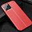 Custodia Silicone Morbida In Pelle Cover Z01 per Apple iPhone 14 Pro Max Rosso