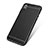 Custodia Silicone Morbida In Pelle L02 per Apple iPhone Xs Nero