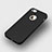 Custodia Silicone Morbida Lucido con Foro per Apple iPhone SE Nero