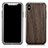 Custodia Silicone Morbida Pattern di Venature del Legno per Apple iPhone Xs Grigio